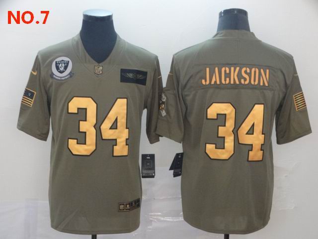 Men's Las Vegas Raiders 34 Bo Jackson Jersey NO.7;